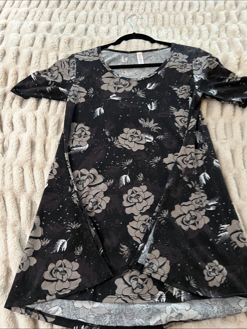 LuLaRoe Black with Gray Floral Print
